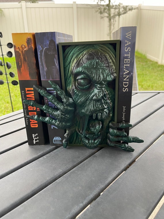 Zombie Book Nook 3D Printed Choose Color Fantasy Book Shelf Decor