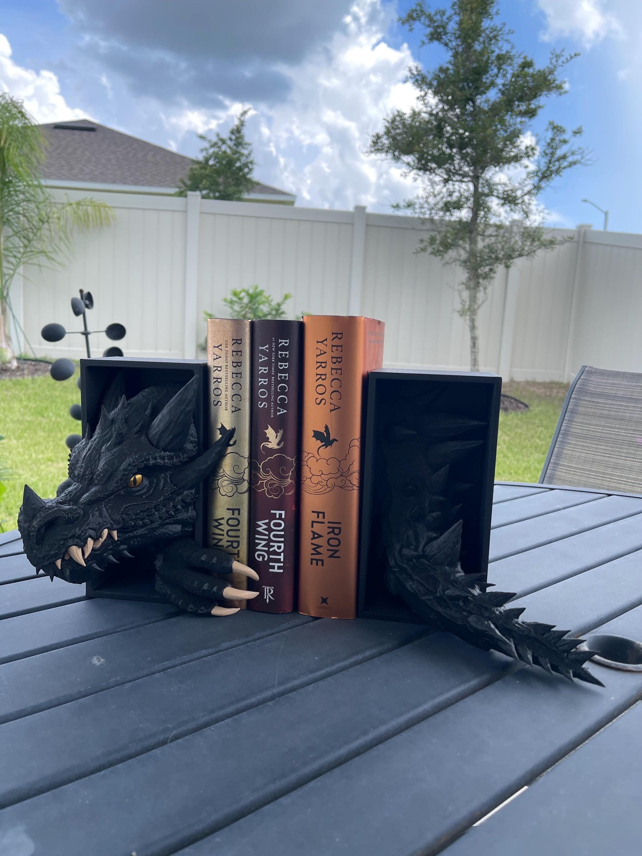 Dragon Head and Tail 3D Printed Book Nooks Choose Color Fantasy