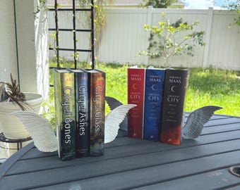 Angel Wing Book End Set 3D Printed Choose Color Fantasy Book Shelf Decor Book End