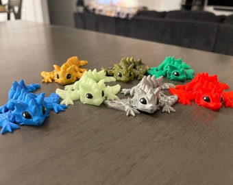 3D Print Mini Articulating Dragon Customizable You Choose Color