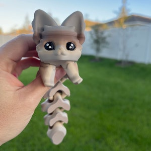 3D Print Cute Articulating Fox Light Brown