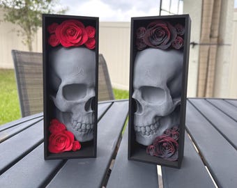 Skull Book Nook Book End Thin Version Bookshelf Decor