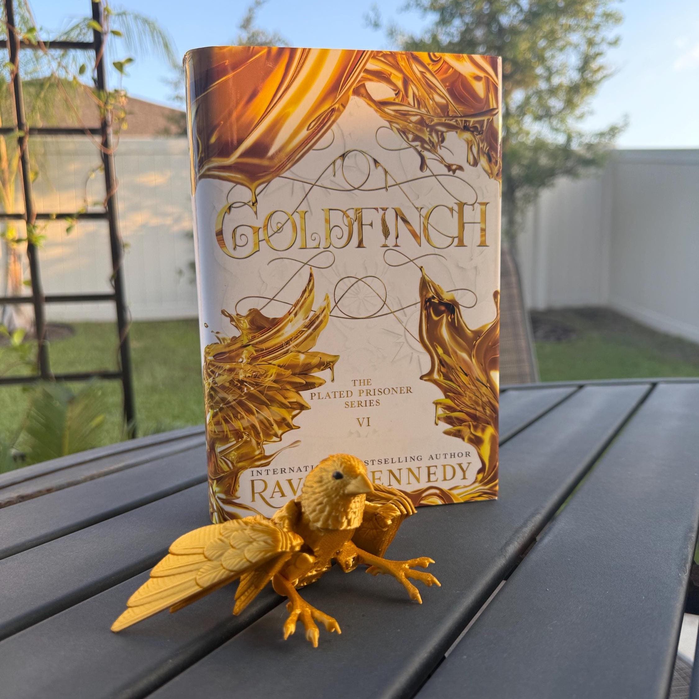 Golden Finch Articulating 3d Print Bookshelf Decor - Etsy