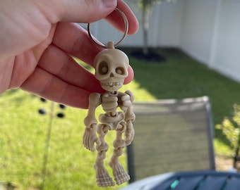 Mini Flexi Skeleton Articulating 3D Print Customizable Keychain or Just Skeleton