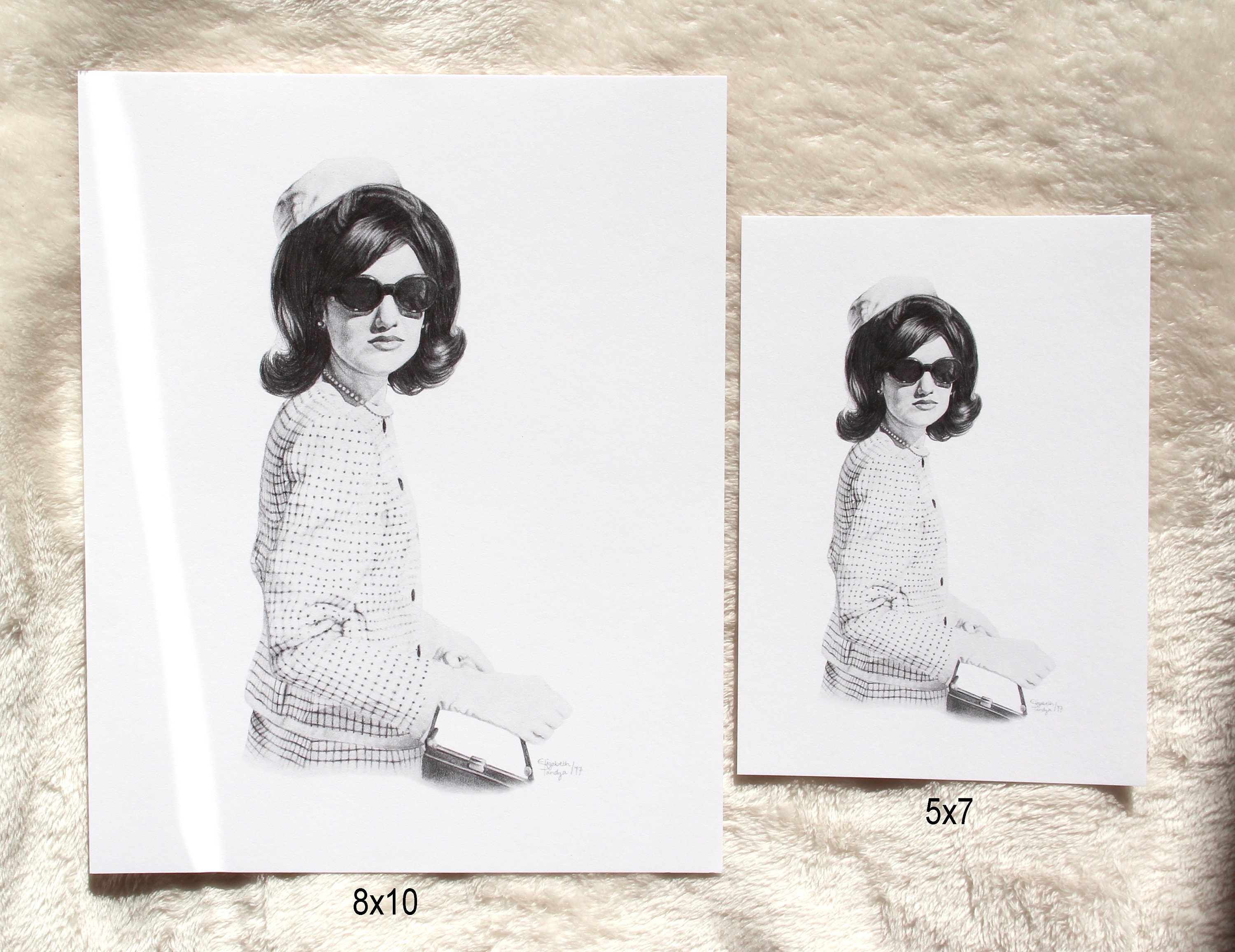 Jackie Kennedy Art Print, Jackie Kennedy Hand-drawn Art Print, Jackie ...