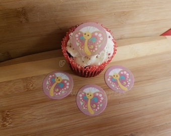 24 Edible Butterfly Wafer Cupcake Toppers Precut with Free Postage