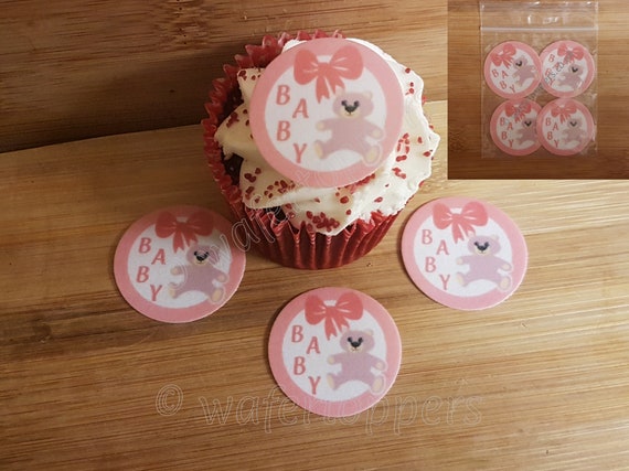 Baby Shower Boy Edible Cupcake Cake Topper Decoration Wafer Paper