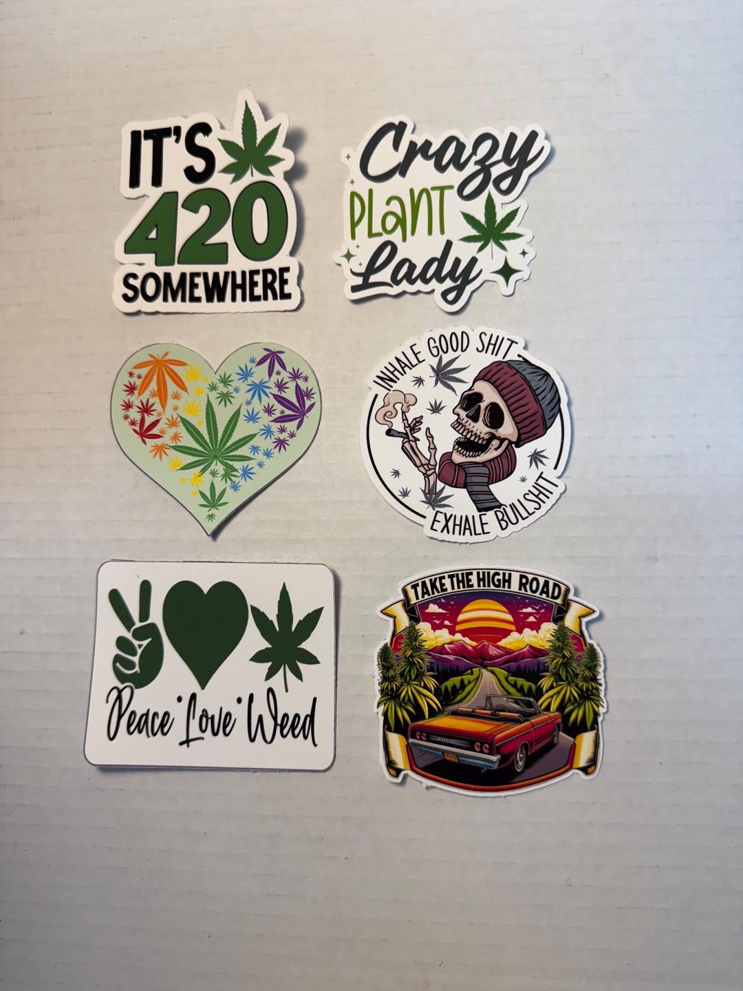 Funny Weed Stickers, Cannabis Decals, 420, Water Resistant - Etsy