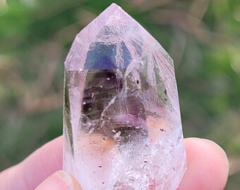Brandberg Namibian Amethyst Ring Reiki Infused Mineral Made to Order Stone Healing Crystal 999 Fine Silver .14k Gold Option Goboboseb