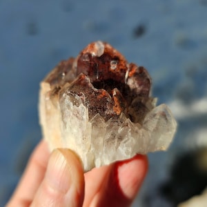 Rare Collection! Stunning A Quality Dark Red Hematite Harlequin Phantom Quartz Cluster Zambia/Transformation Healing Stone 54.7g 2&quot;×1.25&quot;