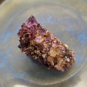 Rare Dark Purple Amethyst Cluster | Raw Amethyst Quartz Plate from South Africa | Healing Crystal | Meditation Stone | Spiritual Gift 42.8g