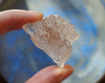 Top Quality Gemmy Pink Etched Morganite Gemstone/Rare Genuine Natural Color Morganite Pink Beryl Higher Heart Healing Crystal 25.3g 1.5"