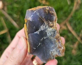 Purple Chalcedony Madagascar, Exceptional Rare Find Natural Color Healing Stone (53.3g)