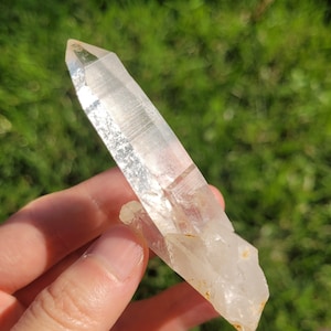 Colombian Lemurian Seed Blade Of Light Quartz/High Vibration Etched Colombian Clear Quartz Cluster 32g 2.75&quot;