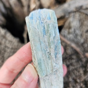 Rare! New Find 100% Natural Color Rough Green Blue Kyanite Crystal Zambia/High Vibration Chakra Alignment Stone 47.7g 3 1/8&quot;