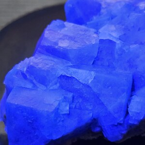 Large Green Blue Purple Fluorite Cluster Madagascar/A Grade UV Reactive Fluorite Cubes Specimen 345g 3.5&quot;×2.5&quot;
