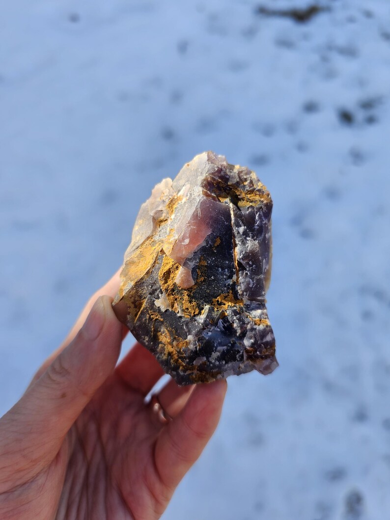 Exceptionally Rare Natural Color Rough Purple Chalcedony Madagascar/High Vibration Emotional Healing Stone 69g 2 5/8"×2"