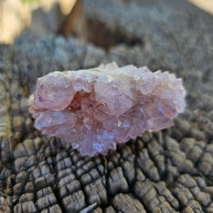 Lilac Amethyst Spirit Quartz Cluster | Phantom Fairy Quartz Cactus Point from South Africa | Raw Healing Crystal 57.6g 2&quot;x1.5&quot;