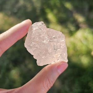Gorgeous Gemmy Pink Etched Morganite Gemstone/Rare Genuine Natural Color Morganite Pink Beryl Higher Heart Healing Crystal 62g 2.5"
