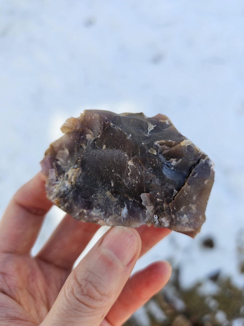 Exceptionally Rare Natural Color Rough Purple Chalcedony Madagascar/High Vibration Emotional Healing Stone 69g 2 5/8"×2"