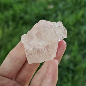 Gorgeous Gemmy Pink Etched Morganite Gemstone/Rare Genuine Natural Color Morganite Pink Beryl Higher Heart Healing Crystal 62g 2.5"