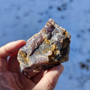 Exceptionally Rare Natural Color Rough Purple Chalcedony Madagascar/High Vibration Emotional Healing Stone 69g 2 5/8"×2"