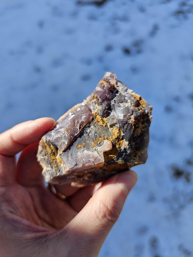 Exceptionally Rare Natural Color Rough Purple Chalcedony Madagascar/High Vibration Emotional Healing Stone 69g 2 5/8"×2"