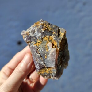 Exceptionally Rare Natural Color Rough Purple Chalcedony Madagascar/High Vibration Emotional Healing Stone 69g 2 5/8"×2"