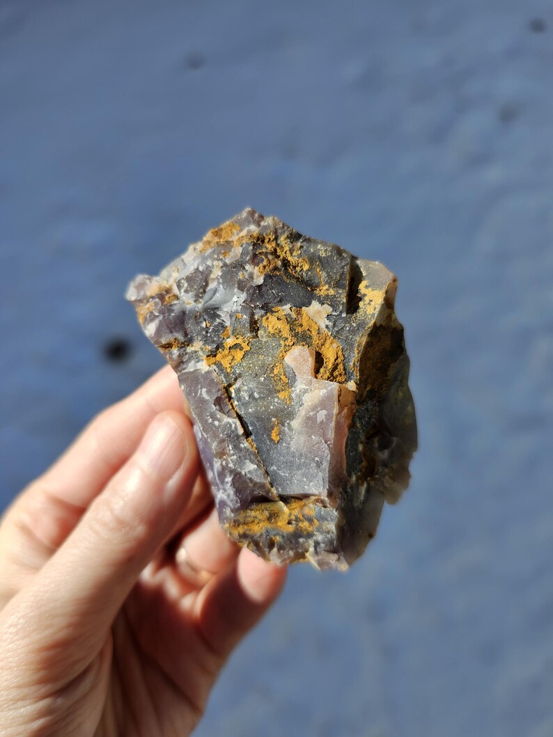 Exceptionally Rare Natural Color Rough Purple Chalcedony Madagascar/High Vibration Emotional Healing Stone 69g 2 5/8"×2"