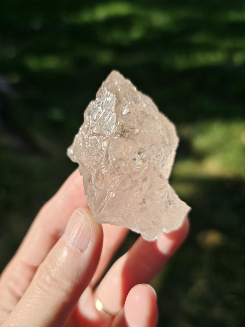 Gorgeous Gemmy Pink Etched Morganite Gemstone/Rare Genuine Natural Color Morganite Pink Beryl Higher Heart Healing Crystal 62g 2.5"