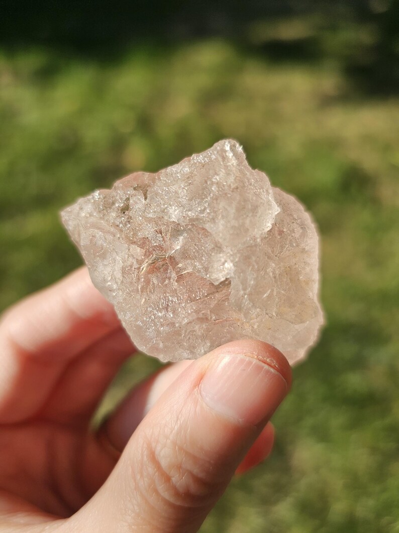 Gorgeous Gemmy Pink Etched Morganite Gemstone/Rare Genuine Natural Color Morganite Pink Beryl Higher Heart Healing Crystal 62g 2.5"