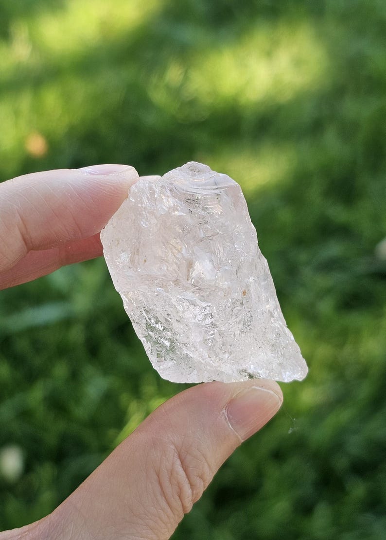 Gorgeous Gemmy Pink Etched Morganite Gemstone/Rare Genuine Natural Color Morganite Pink Beryl Higher Heart Healing Crystal 62g 2.5"