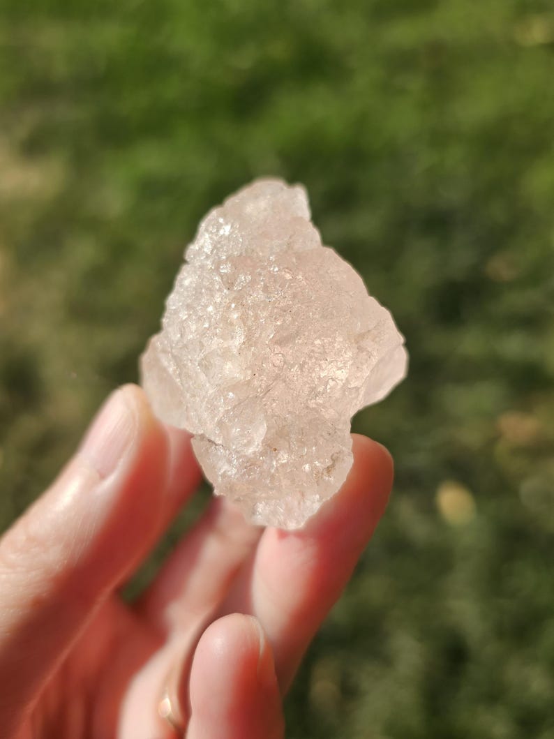 Gorgeous Gemmy Pink Etched Morganite Gemstone/Rare Genuine Natural Color Morganite Pink Beryl Higher Heart Healing Crystal 62g 2.5"