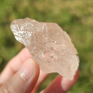Gorgeous Gemmy Pink Etched Morganite Gemstone/Rare Genuine Natural Color Morganite Pink Beryl Higher Heart Healing Crystal 62g 2.5"