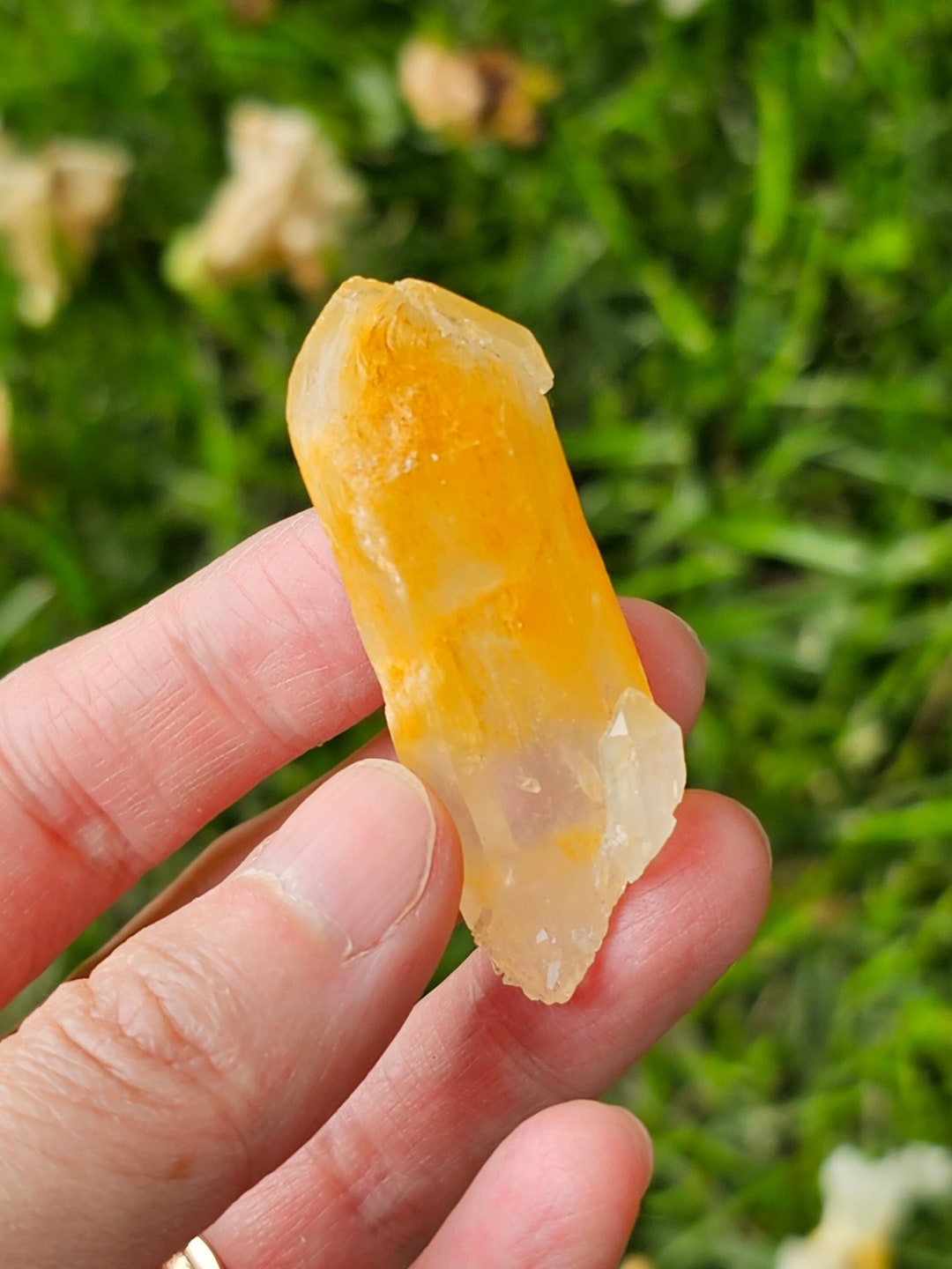 Ultra Rare Colombian Mango Quartz Crystal Halloysite Quartz Point/high