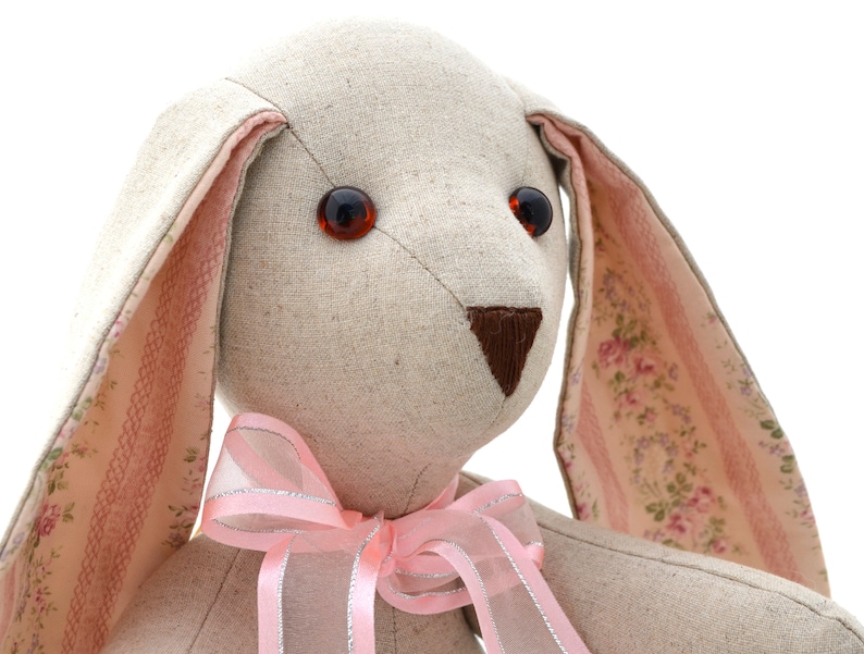 stuffed bunny pattern stuffed animal pattern soft toy pattern rabbit pattern cloth doll pattern Floppy eared bunny sewing pattern