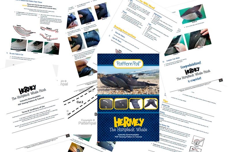 Humpback Whale Instant Download Printable PDF Sewing Pattern image 10