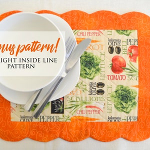 Placemat Pattern Sewing Pattern Placemat Pattern Christmas Runner, Placemat Pattern Holiday, Wedge Placemat Pattern image 3