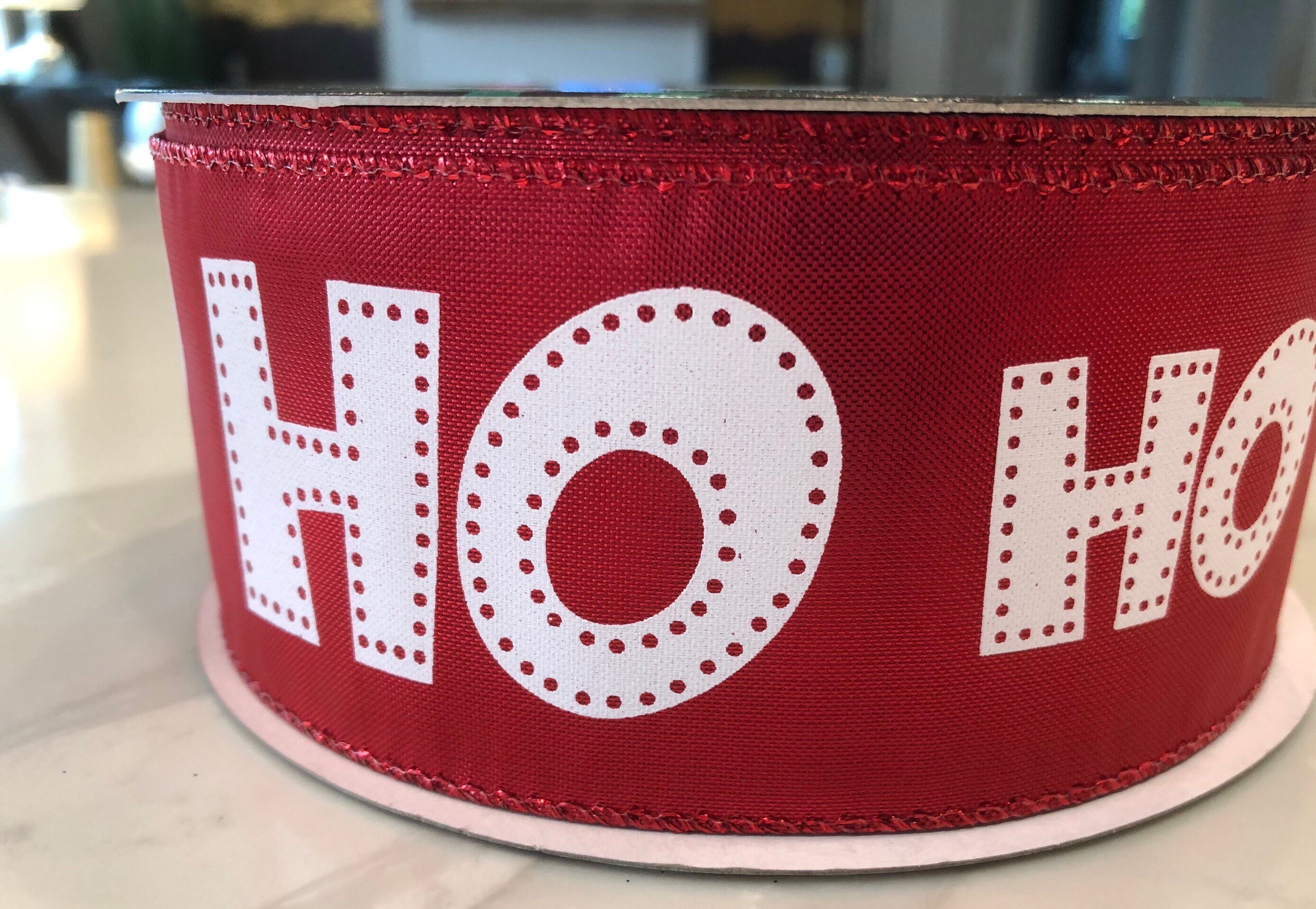 50 Yard Bulk Roll Wired Christmas Ribbon Red Satin Ho Ho  Etsy