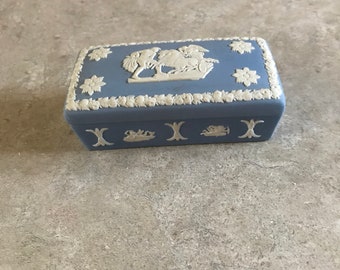 Wedgwood Jasper Oblong Candy/Trinket Dish with Cover