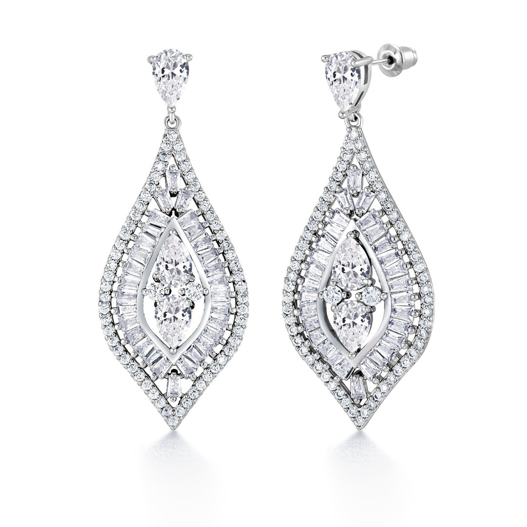 Leaf CZ Earrings