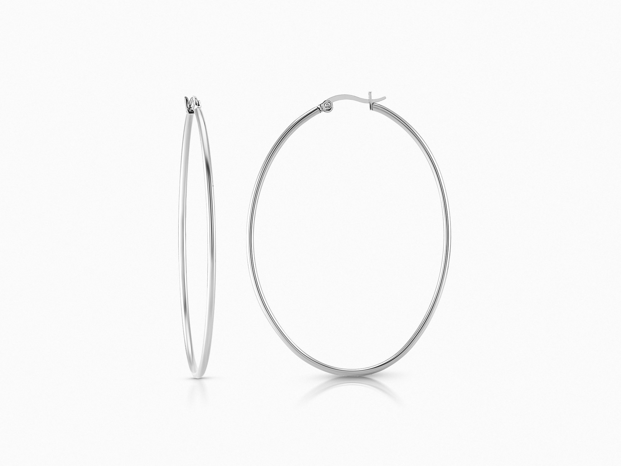 Oval Stainless Steel Hoop Earrings Oval Steel Hoop Earrings Etsy