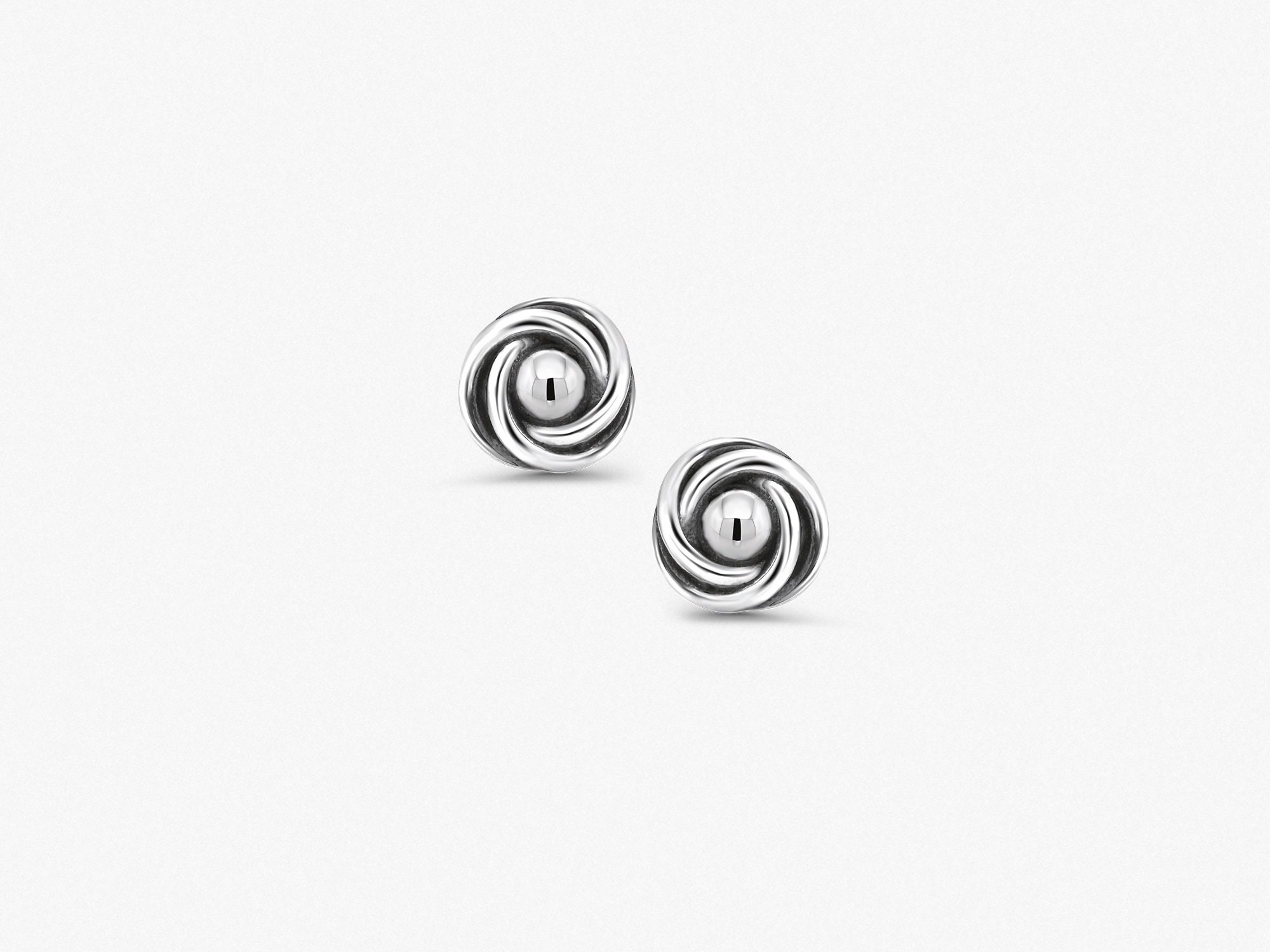 Round Elegant Circle Infinity Ball Stud Silver Infinity Ball | Etsy