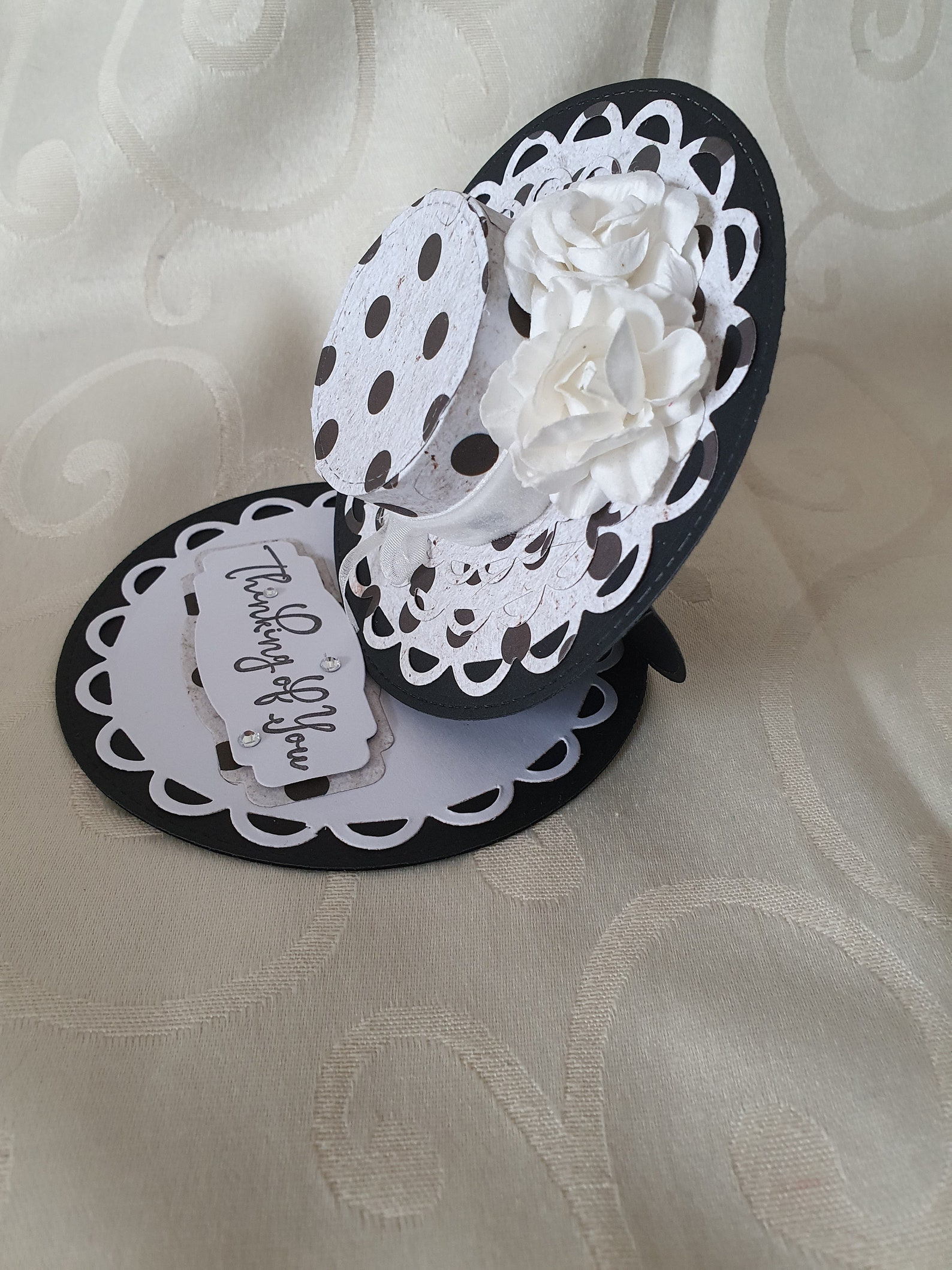 Hat Style Easel Card in a Matching Box/ Any Occasion Etsy