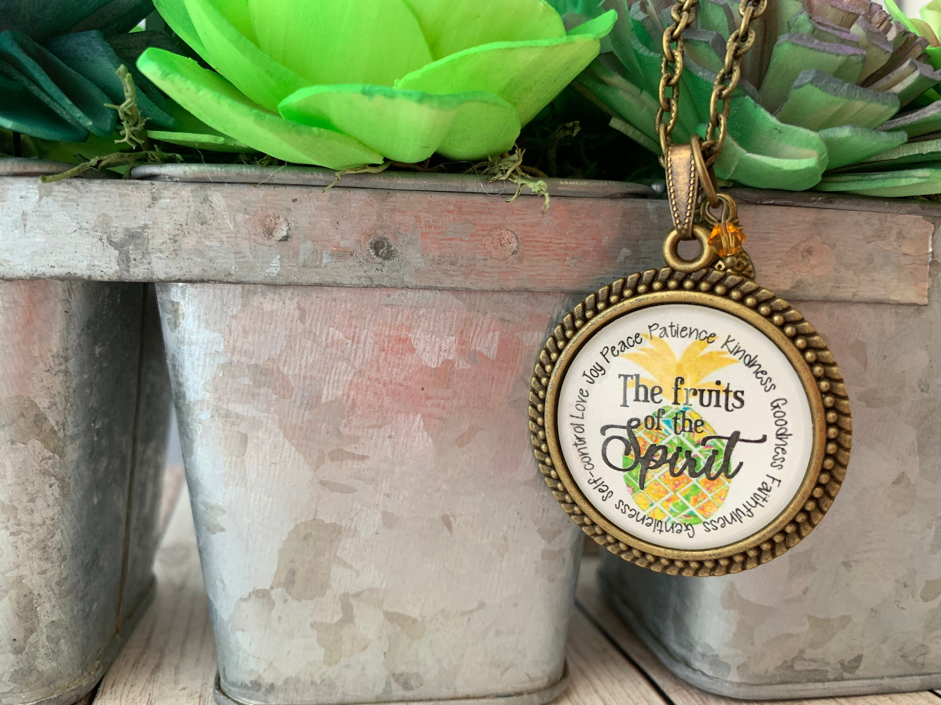 Pendant Necklace The Fruits of the Spirit Etsy