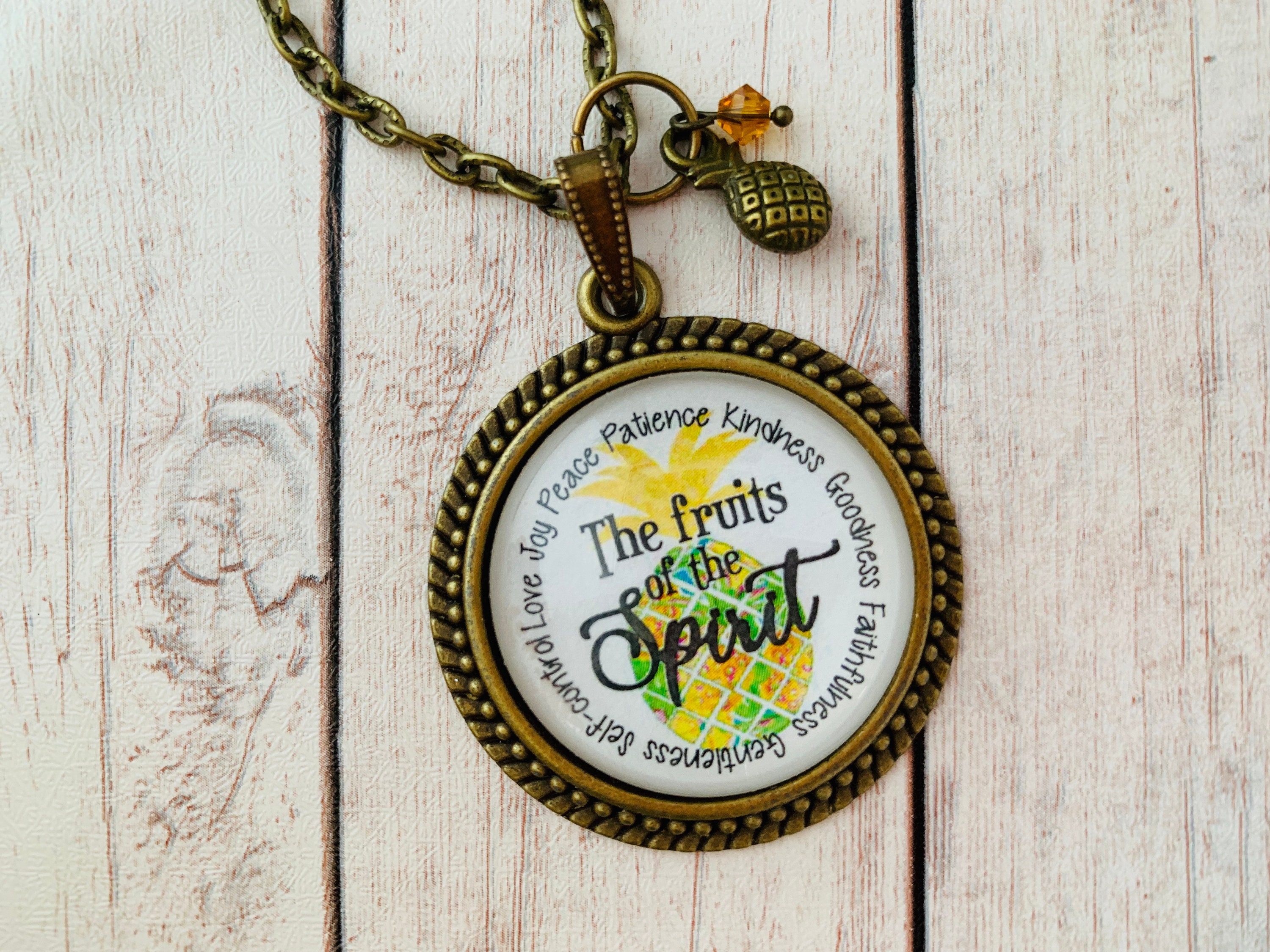 Pendant Necklace the Fruits of the Spirit Etsy