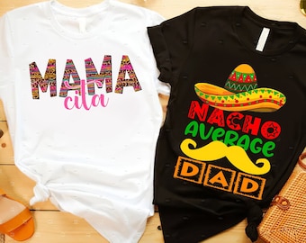 Chemise Nacho pour papa, chemise Mamacita, chemise pour faire-part de grossesse, chemises de fête d'anniversaire Fiesta, chemises d'anniversaire de famille Fiesta, mexicain