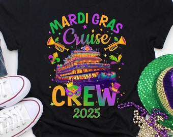 Mardi Gras Cruise Crew 2025 Shirt, Matching Family Carnival Shirt, Mardi Gras Cruise Vacation Shirt, Mardi Gras Party Shirt