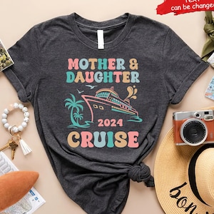 Mother Daughter Cruise Shirts, Mother Daughter Weekend Trip Shirt, Cute Retro Boho Mom Daughter Cruise Vacation Matching Shirts, Cruise