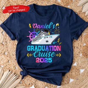 Personalized Graduation 2025 Shirt, Graduation Cruise 2025, Graduate Shirt, Grad Cruise Group Matching, Grad Family Cruise Squad